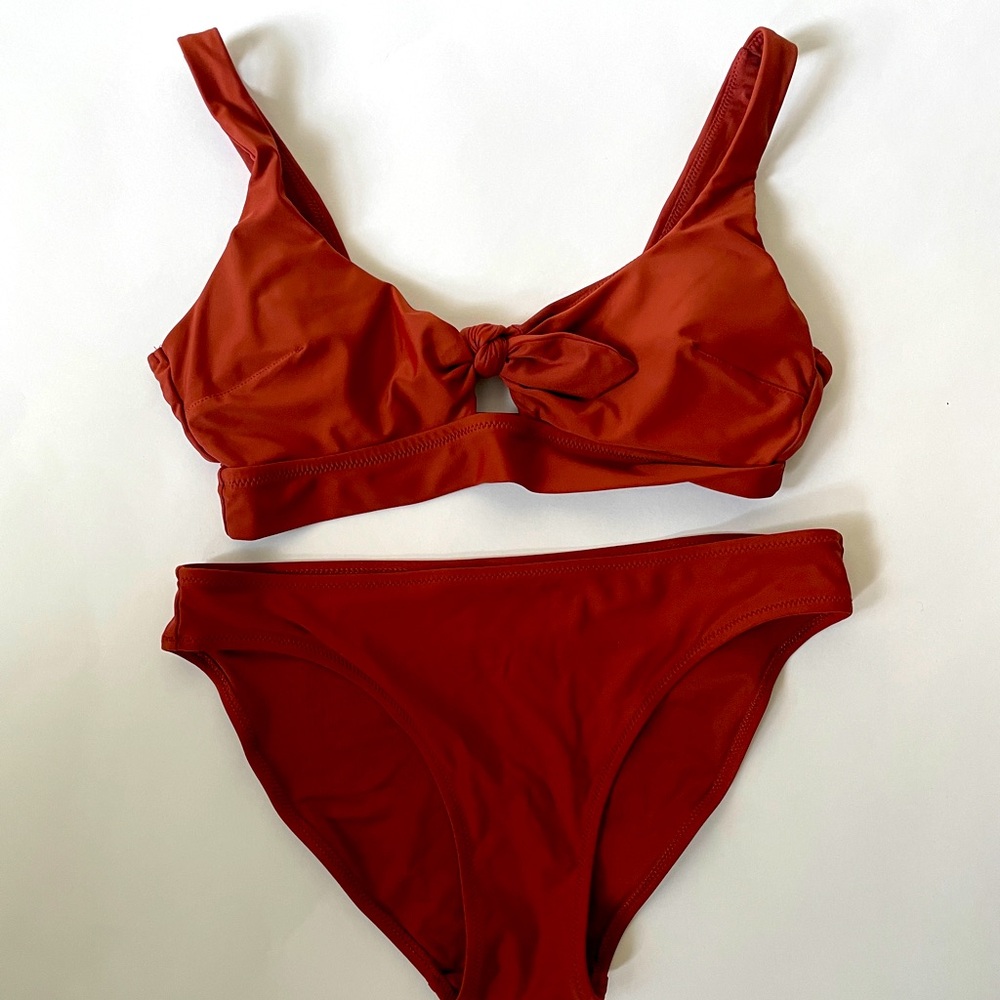 Aerie Bikini Swim Set - Top M | Bottom S - Clay Red